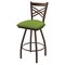 Holland Bar Stool Co 25" Swivel Counter Stool, Brnz Finish, Canter Green Seat X820 - alternate 1